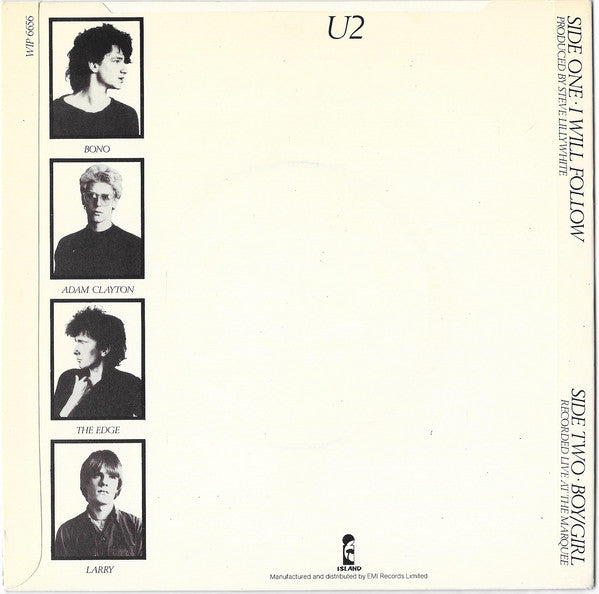 U2 : I Will Follow (7", Single)