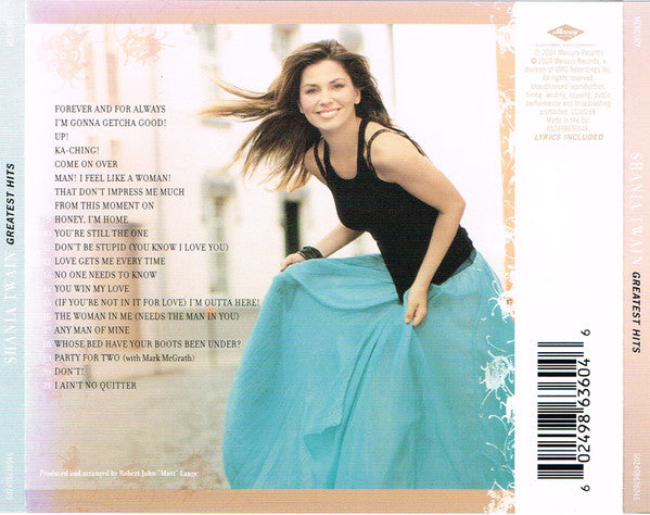 Shania Twain : Greatest Hits (CD, Comp, Cin)