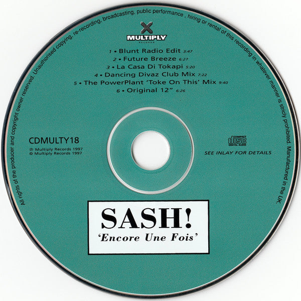 Sash! : Encore Une Fois (CD, Single)