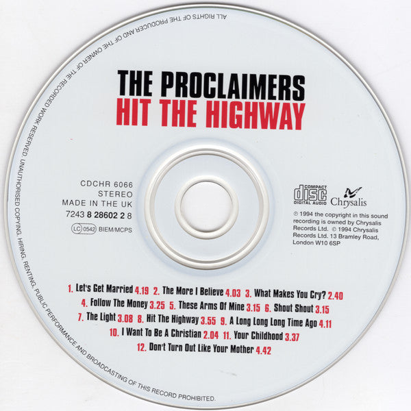 The Proclaimers : Hit The Highway (CD, Album)