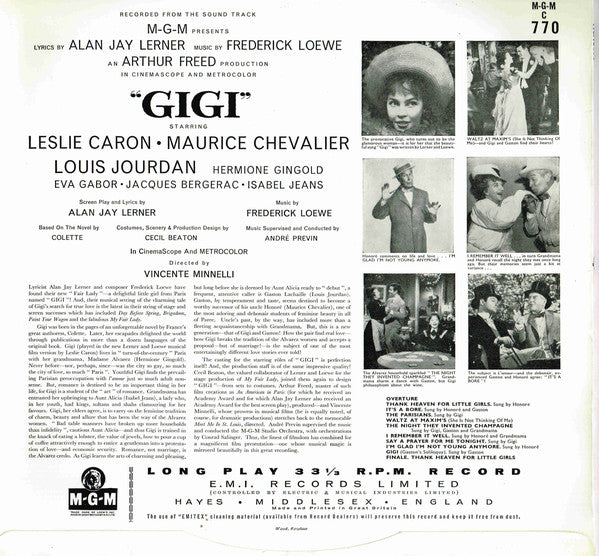 Lerner & Loewe : Gigi (LP, Album, Mono)