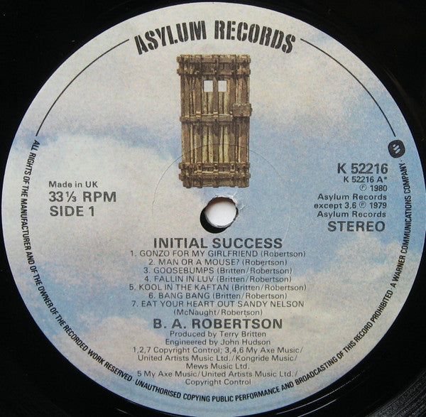 B. A. Robertson : Initial Success (LP, Album)