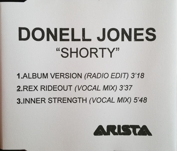 Donell Jones : Shorty (CDr, Single, Promo)