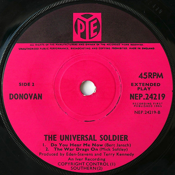 Donovan : The Universal Soldier (7", EP, Mono, Sol)