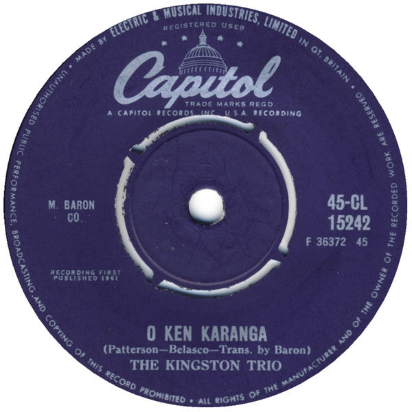 Kingston Trio : Where Have All The Flowers Gone (7", Single)