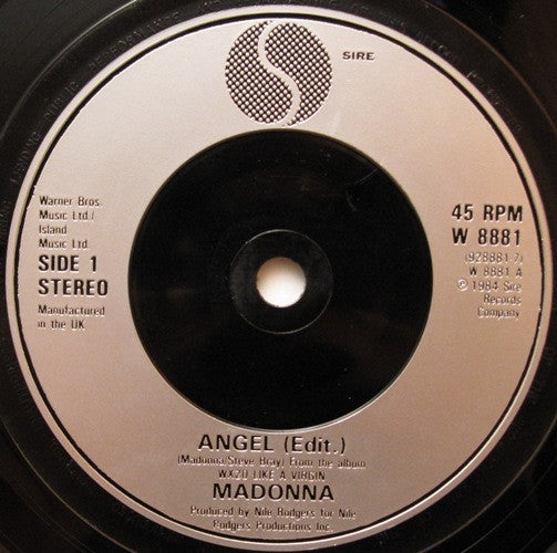 Madonna : Angel (7", Single, Sil)