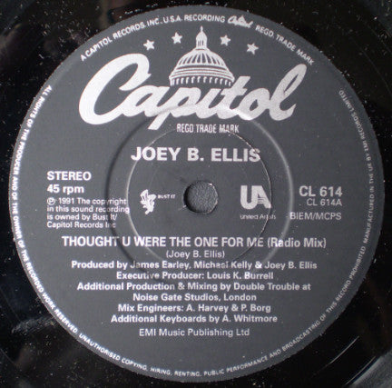 Joey B. Ellis : Thought You Were The One For Me (7", Single)