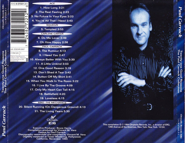 Paul Carrack : Twenty-One Good Reasons: The Paul Carrack Collection (CD, Album, Comp)