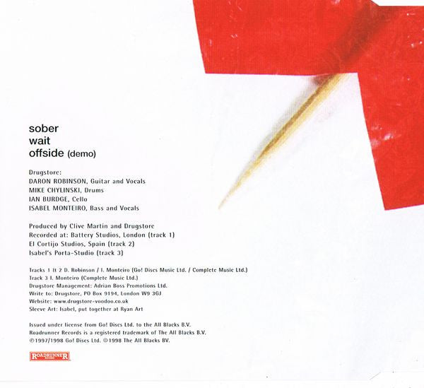 Drugstore : Sober (CD, Single)