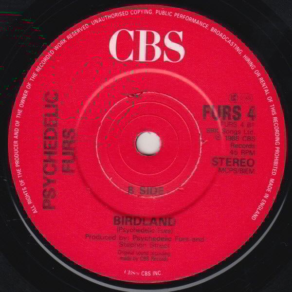 The Psychedelic Furs : All That Money Wants (7", Single)