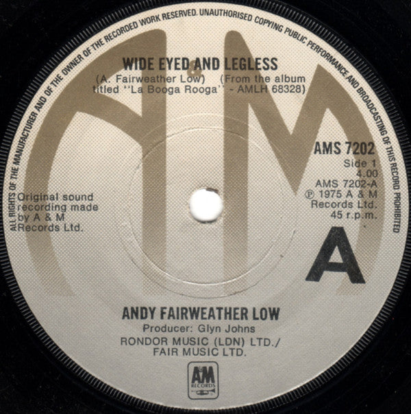 Andy Fairweather-Low : Wide Eyed And Legless (7", Single, Sol)