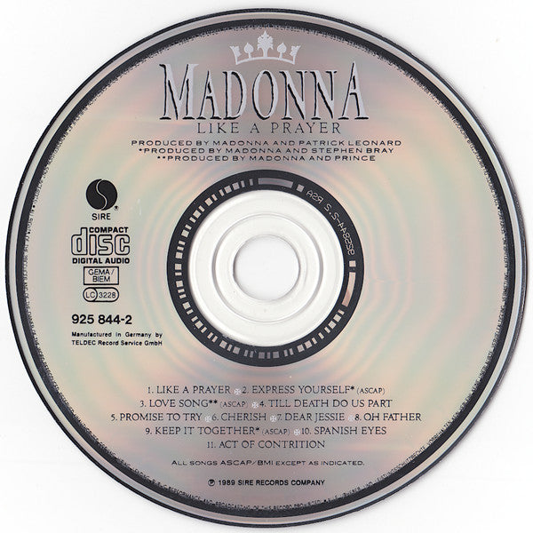 Madonna : Like A Prayer (CD, Album)