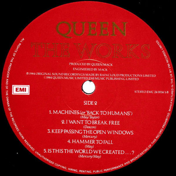 Queen : The Works (LP, Album, Rou)