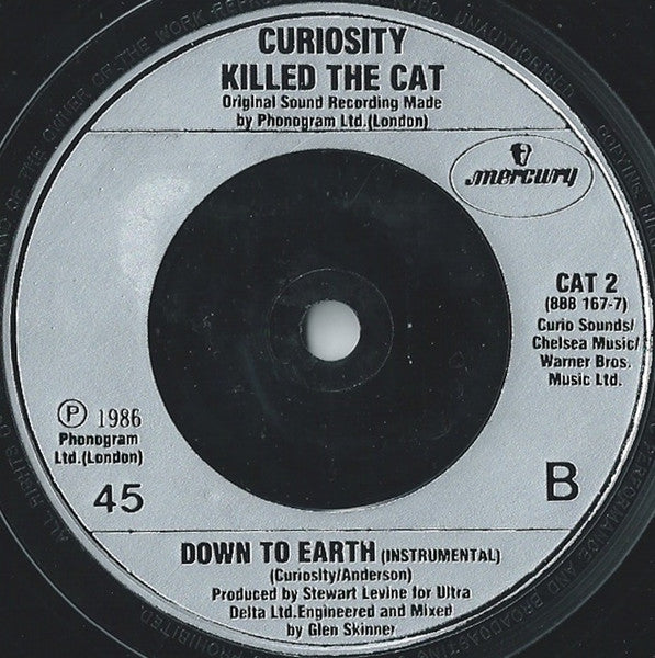 Curiosity Killed The Cat : Down To Earth (7", Single)