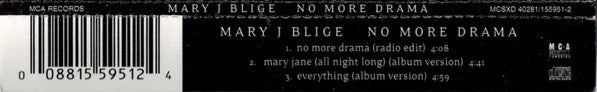 Mary J. Blige : No More Drama  (CD, Single, CD2)