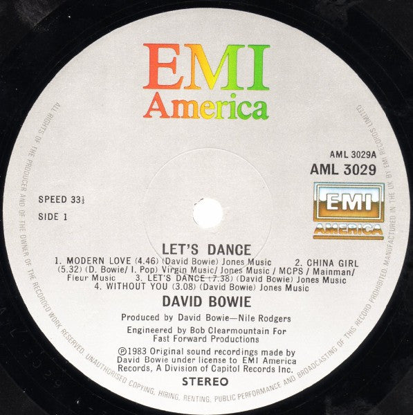 David Bowie : Let's Dance (LP, Album)