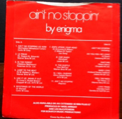 Enigma (2) : Ain't No Stopping - Disco Mix '81 (7", Single, Mixed)