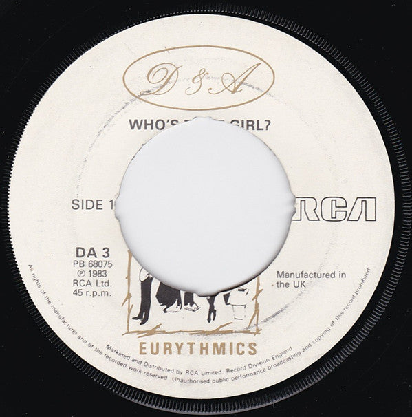 Eurythmics : Who's That Girl? (7", Single, EMI)