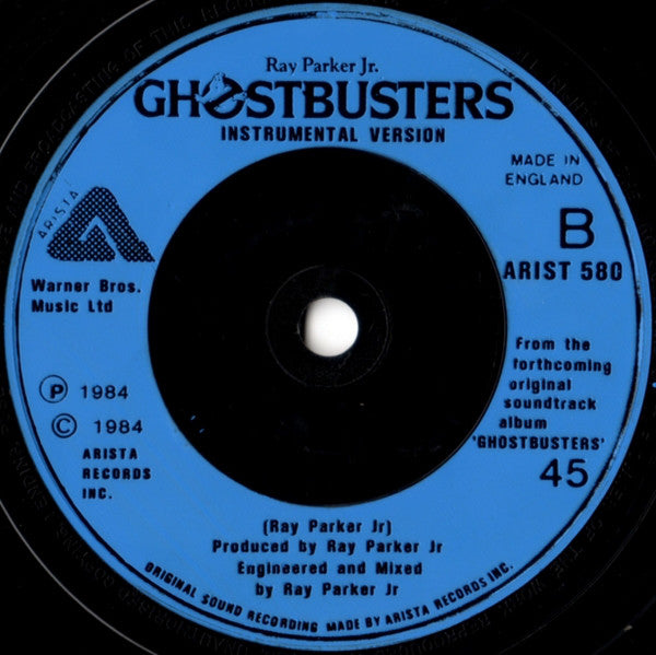 Ray Parker Jr. : Ghostbusters (7", Single, Blu)