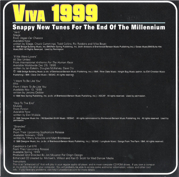 Various : Viva! 1999 (Snappy New Tunes For The End Of The Millennium) (CD, Comp, Enh)