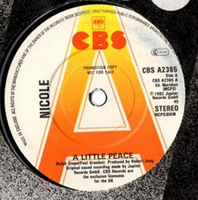 Nicole (2) : A Little Peace (7", Single, Promo)