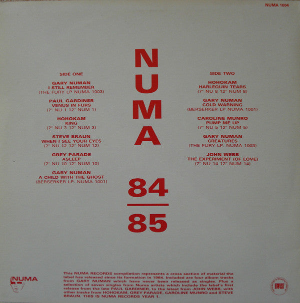 Various : Numa Records Year 1 (LP, Comp + 12", Single)