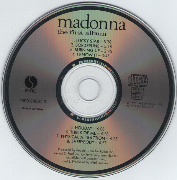 Madonna : The First Album (CD, Album, RP)