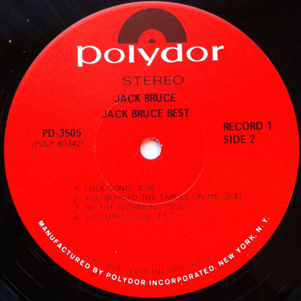 Jack Bruce : At His Best (2xLP, Comp, Scr)