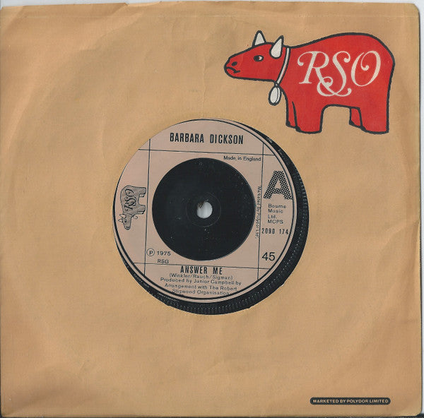 Barbara Dickson : Answer Me (7", Single, Com)