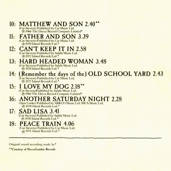 Cat Stevens : The Very Best Of Cat Stevens (CD, Comp, RE)