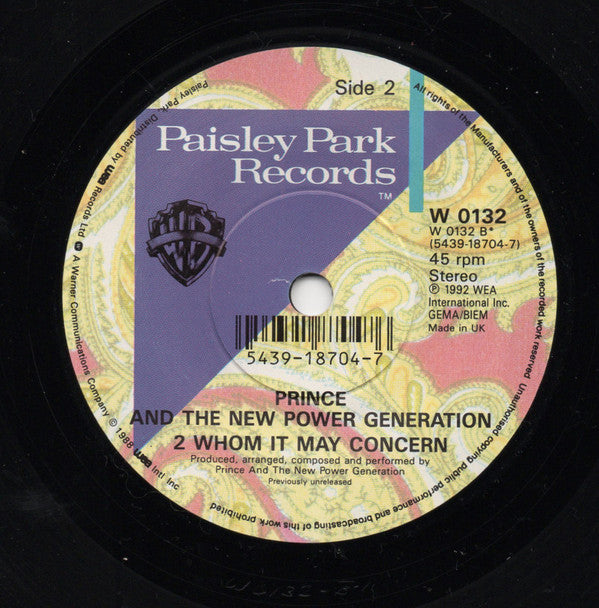 Prince And The New Power Generation : My Name Is Prince (7", Single, Pap)