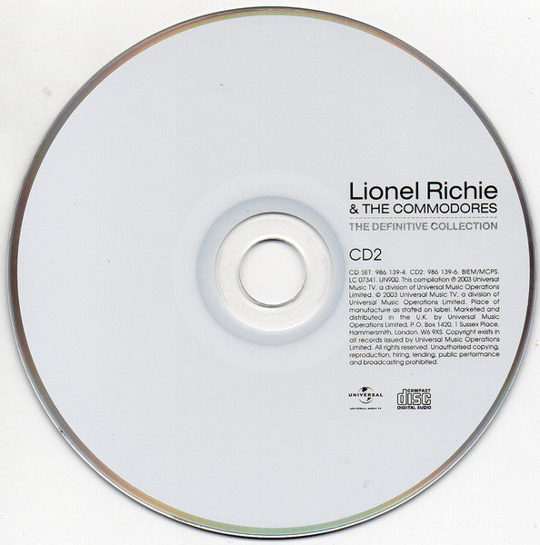 Lionel Richie & Commodores : The Definitive Collection (2xCD, Comp, RE, RM)