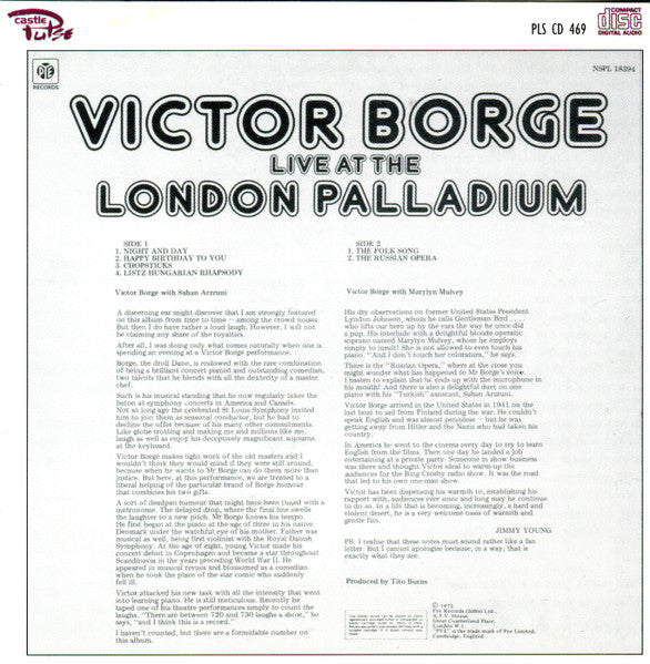 Victor Borge (2) : Victor Borge Live At The London Palladium (CD, Album, RE)