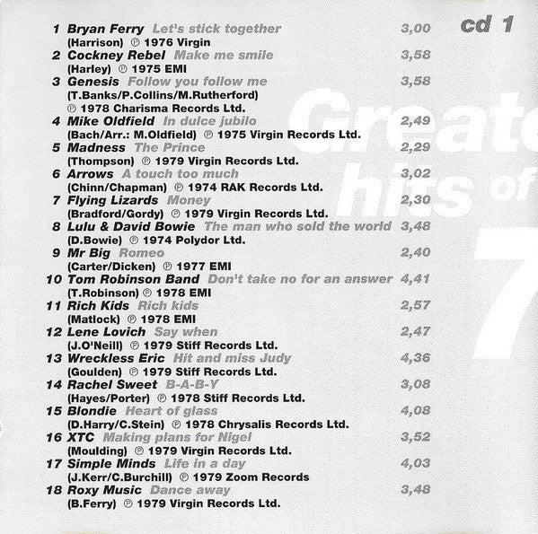 Various : Greatest Hits Of The 70's 4 (2xCD, Comp)