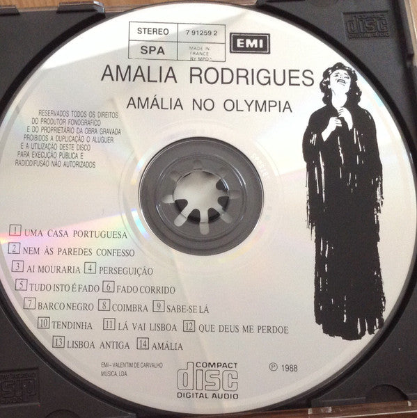 Amália Rodrigues : Amália No Olympia (CD, Album, RE)