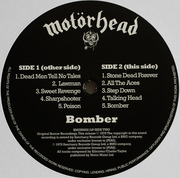 Motörhead : Bomber (LP, Album, RE, 180)