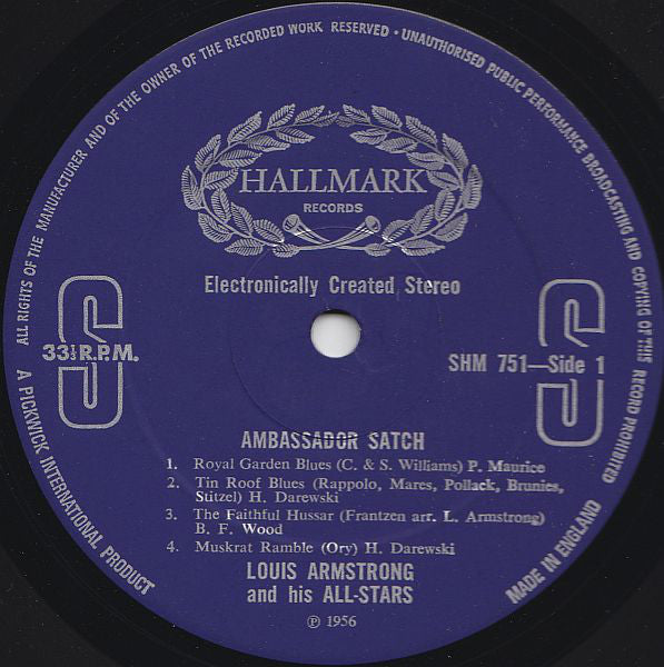Louis Armstrong And His All-Stars : Ambassador Satch (LP, Album, Mixed, RE)
