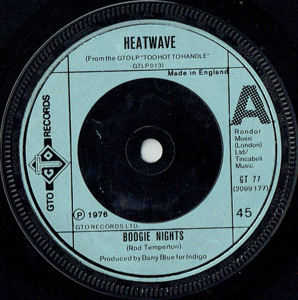 Heatwave : Boogie Nights (7", Single, Inj)