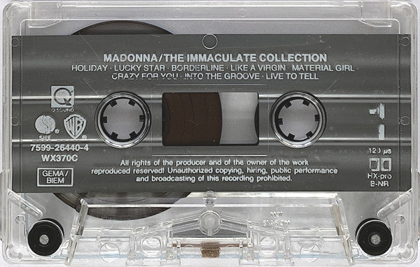 Madonna : The Immaculate Collection (Cass, Album, Comp, Dol)