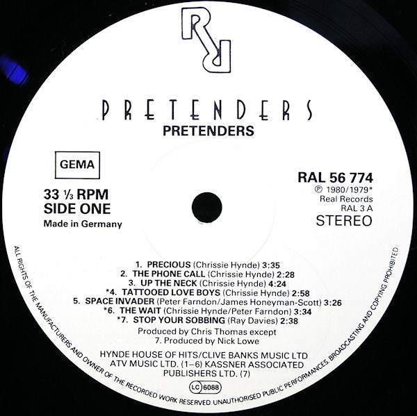 The Pretenders : Pretenders (LP, Album, RE)