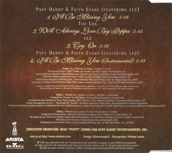 Puff Daddy & Faith Evans / The Lox / 112 : Tribute To The Notorious B.I.G. (CD, Single)