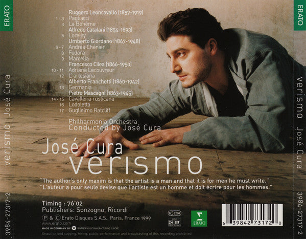 José Cura / Philharmonia Orchestra : Verismo (CD, Album)