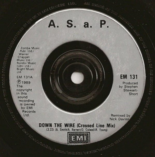 Adrian Smith And Project : Down The Wire (7", S/Edition)