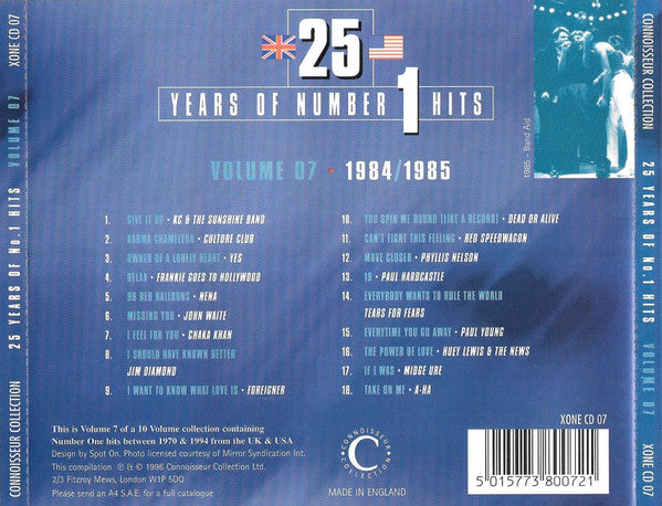 Various : 25 Years Of Number 1 Hits Volume 07 - 1984/1985 (CD, Comp, RE)