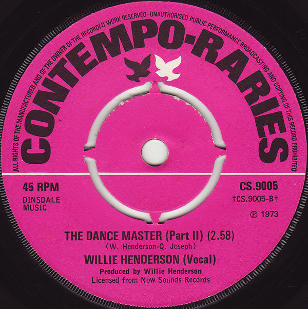 Willie Henderson : The Dance Master (7", Single, RE, Pus)