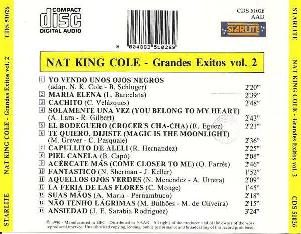 Nat King Cole : Grandes Exitos Vol. 2 (CD, Comp, RP)