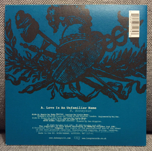 The Duke Spirit : Love Is An Unfamiliar Name (7", Yel)