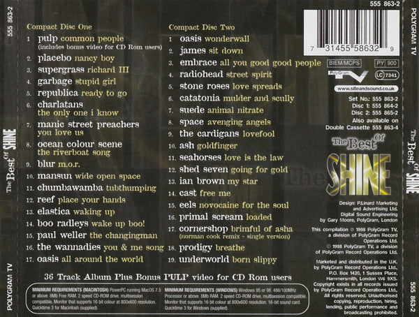 Various : The Best of Shine (CD, Comp, Enh + CD, Comp)