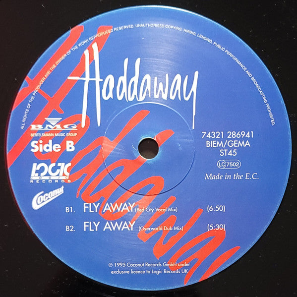 Haddaway : Fly Away (12")