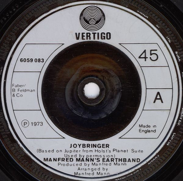 Manfred Mann's Earth Band : Joybringer (7", Single)